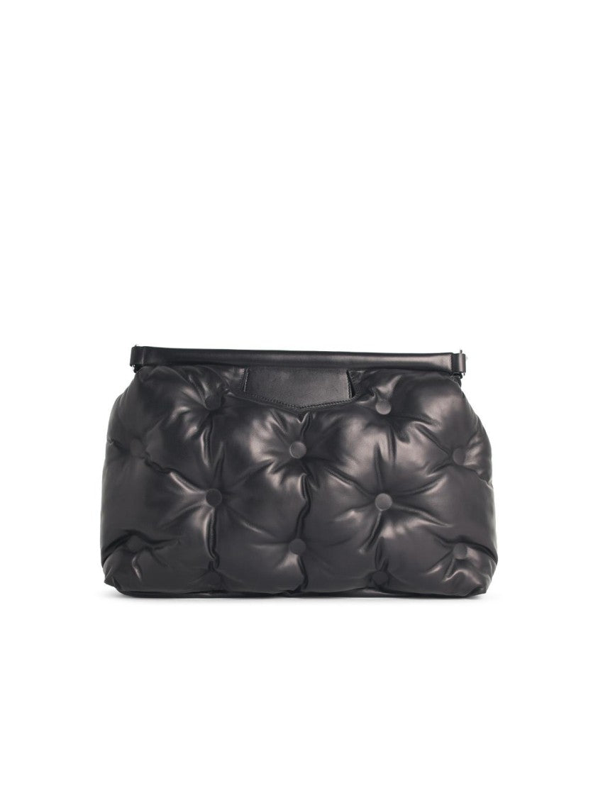 Maison Margiela Glam Slam Classique' Large Black Leather Bag