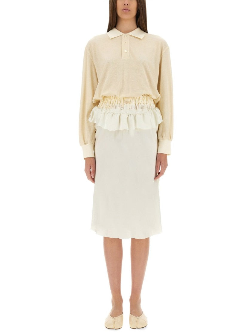 Maison Margiela Midi Dress With Polo-Style Top