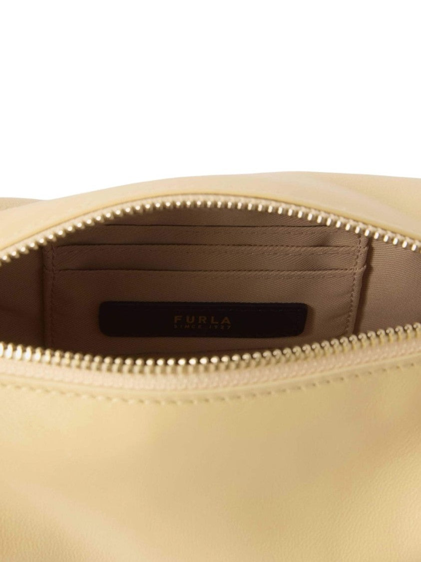 Furla Black Rectangular Leather Embossed Bag