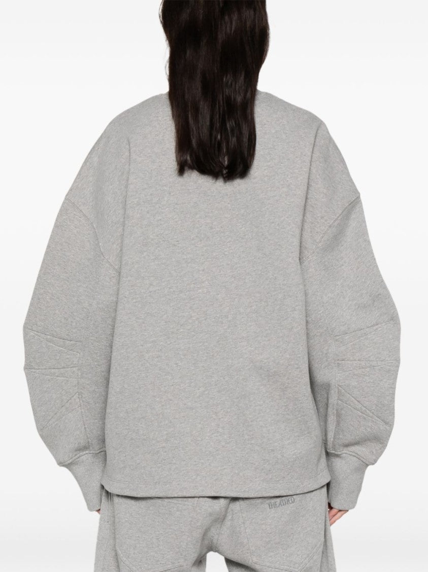 The Attico Oversized Knit Sweater With Curved Hem