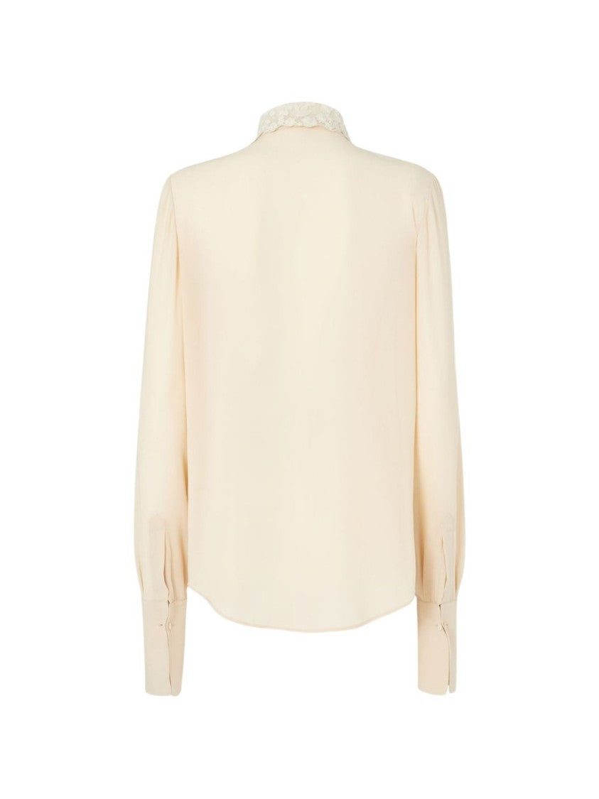 Fendi Sheer Floral Lace Blouse