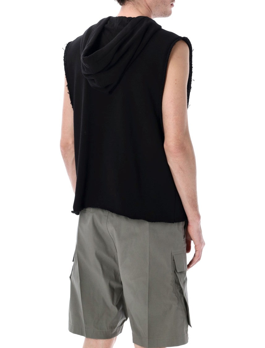 Rick Owens Sleeveless Black Hoodie