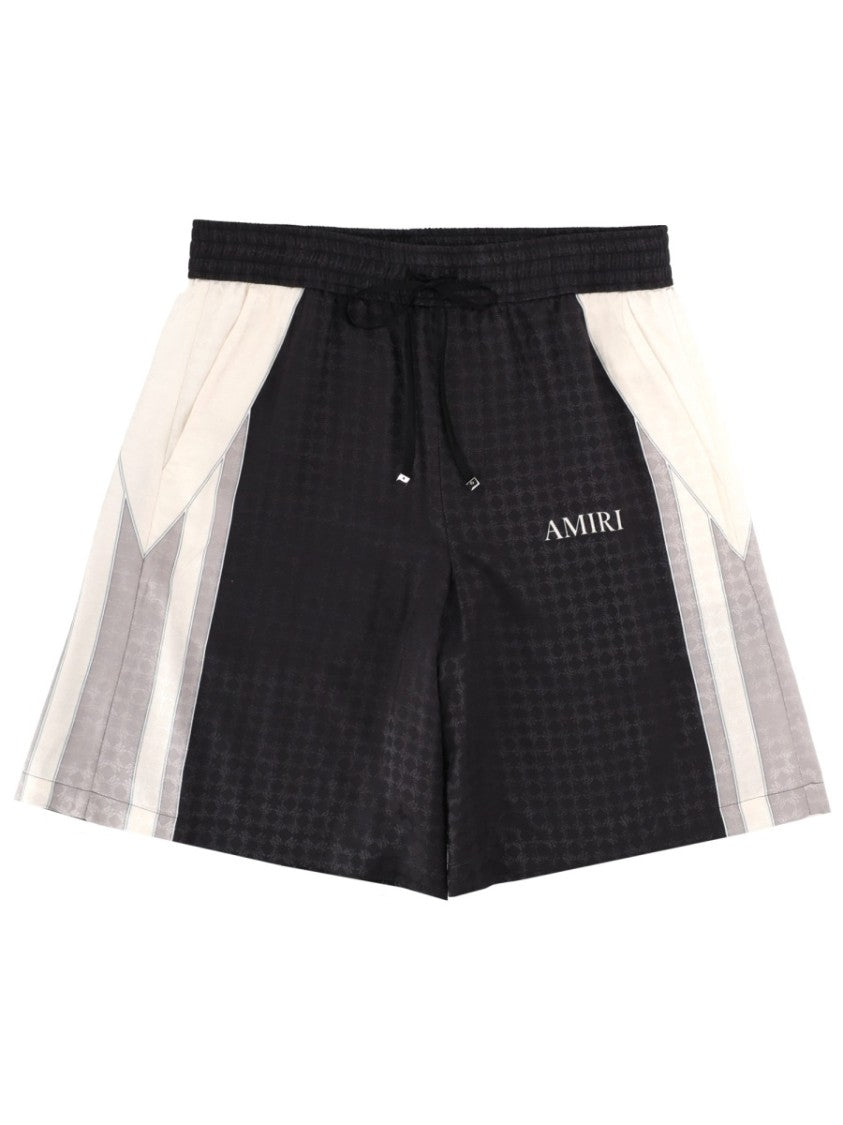 Amiri Ma Quad Panel Viscose Houndstooth Shorts