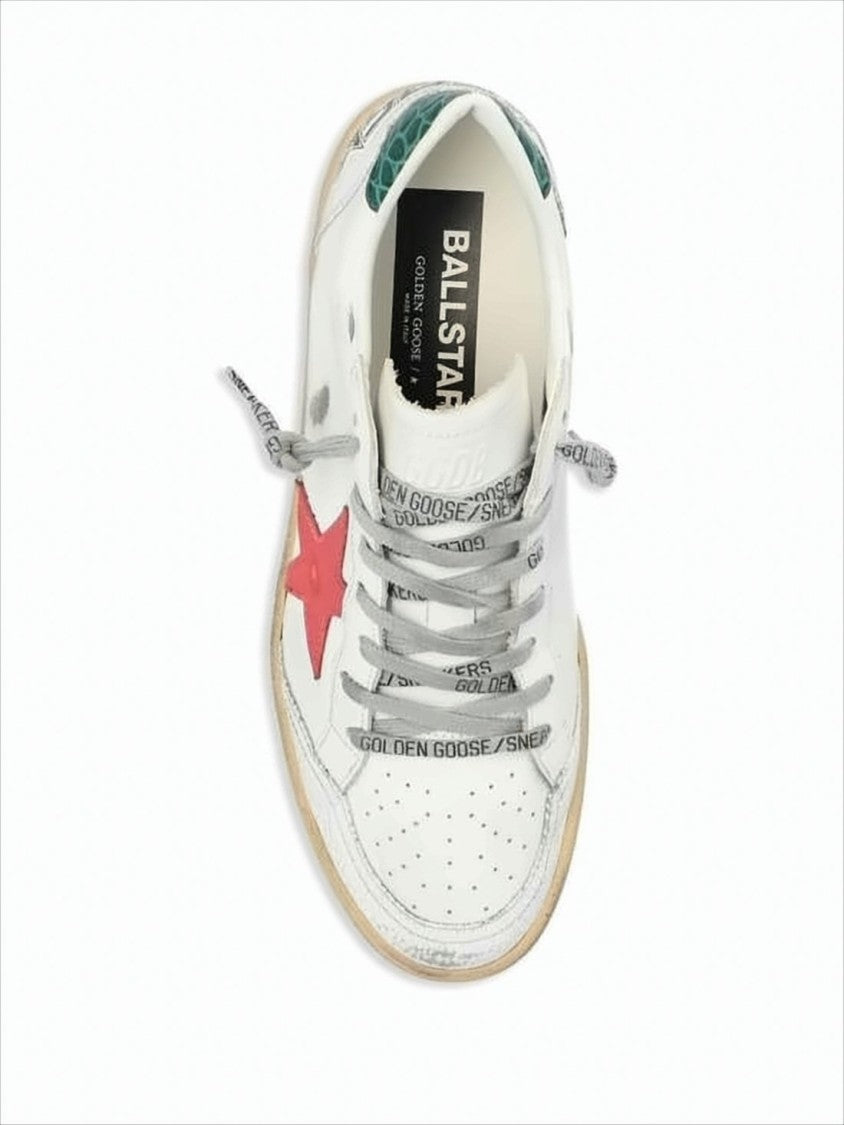 Golden Goose Distressed Low-Top Sneakers With Bold Star Accent