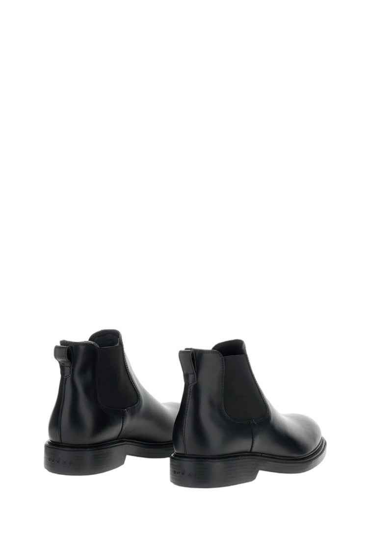 Hogan Black Leather H704 Chelsea Boots