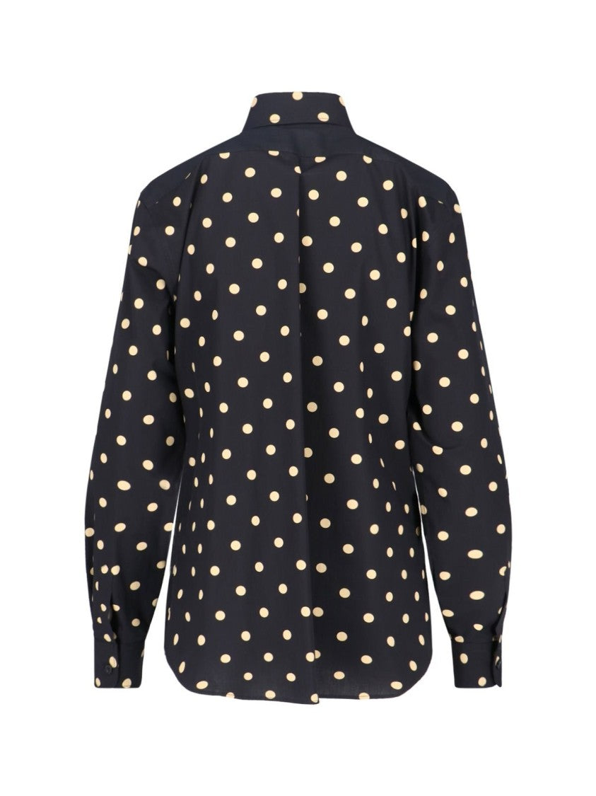 Moschino Polka-Dot Shirt – Black & Beige