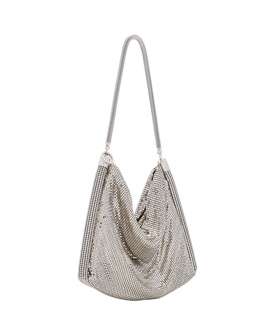 Rabanne Aluminum Chainmail Shoulder Bag With Tube Strap