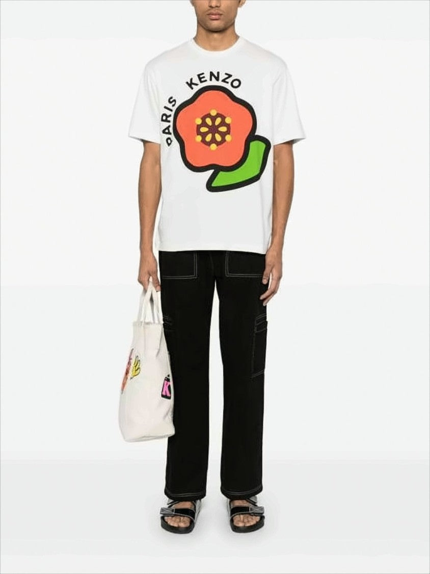 Kenzo Short-Sleeved Graphic Flower T-Shirt