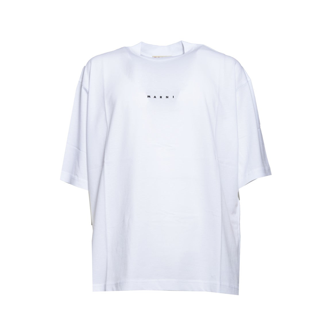 Marni White Cotton T-Shirt With Logo Print
