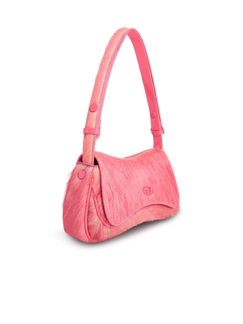 Diesel Play' Pink Pony Hair Clutch