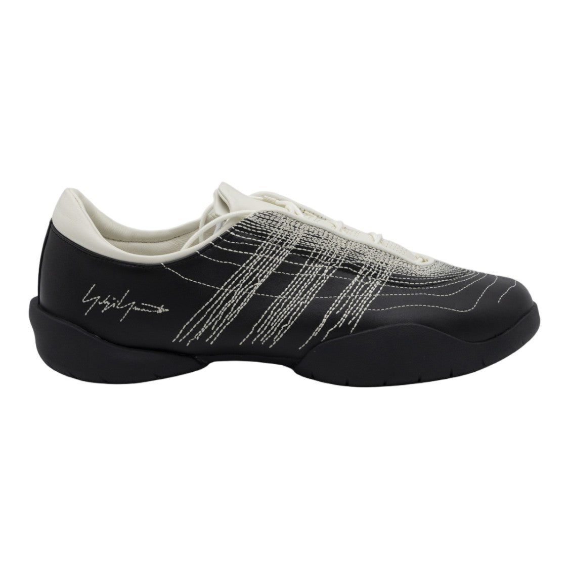 Y-3 Low-Profile Sneakers With Textured Stitching And Signature Detail