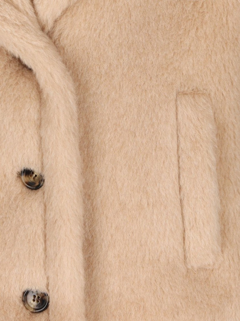 Max Mara Boxy-Fit Alpaca And Cashmere Teddy Fabric Cape