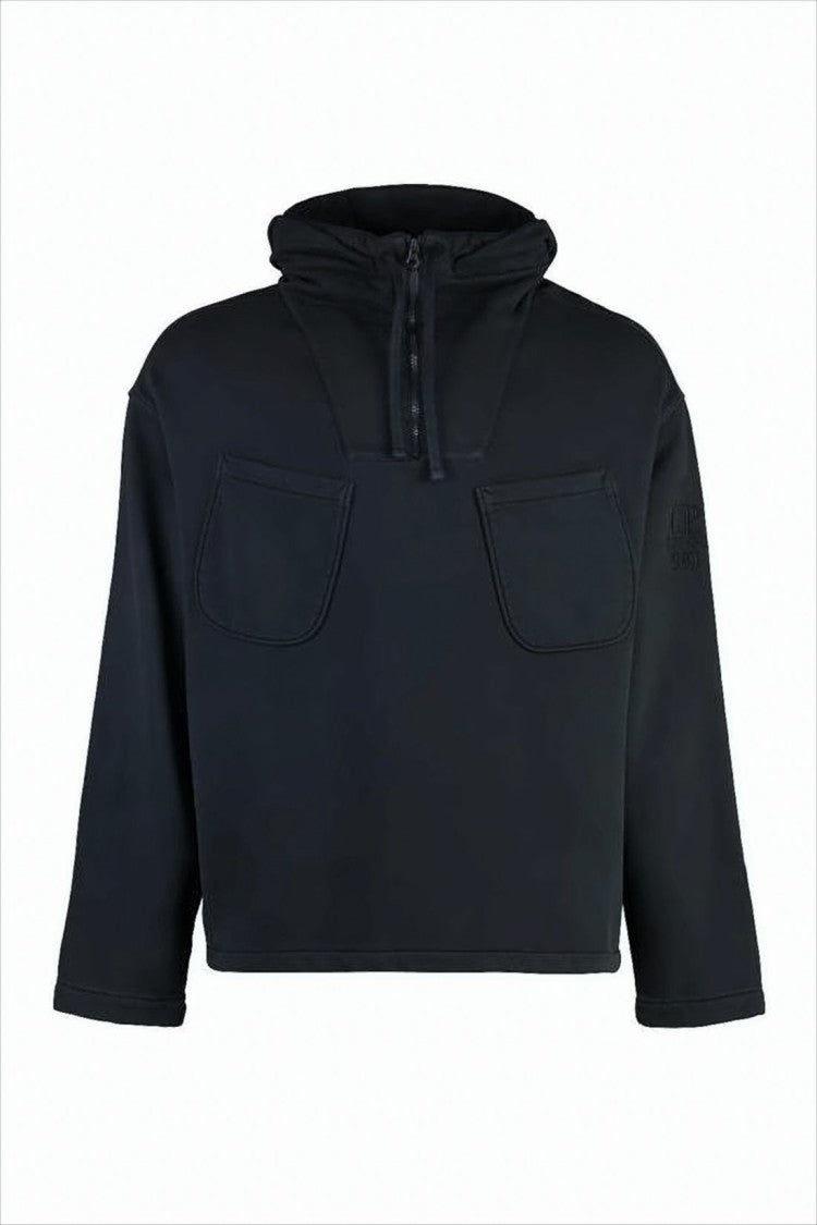 C.P. Company Cropped Half-Zip Jacket With Flap Pockets And Hood