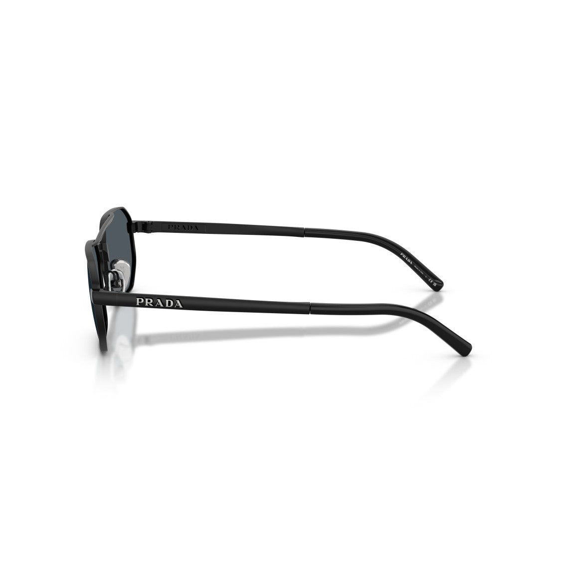 Prada Geometric Black Metal Frame Sunglasses