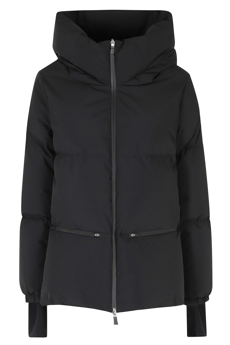 Herno Black High-Collar Padded Nylon Down Jacket