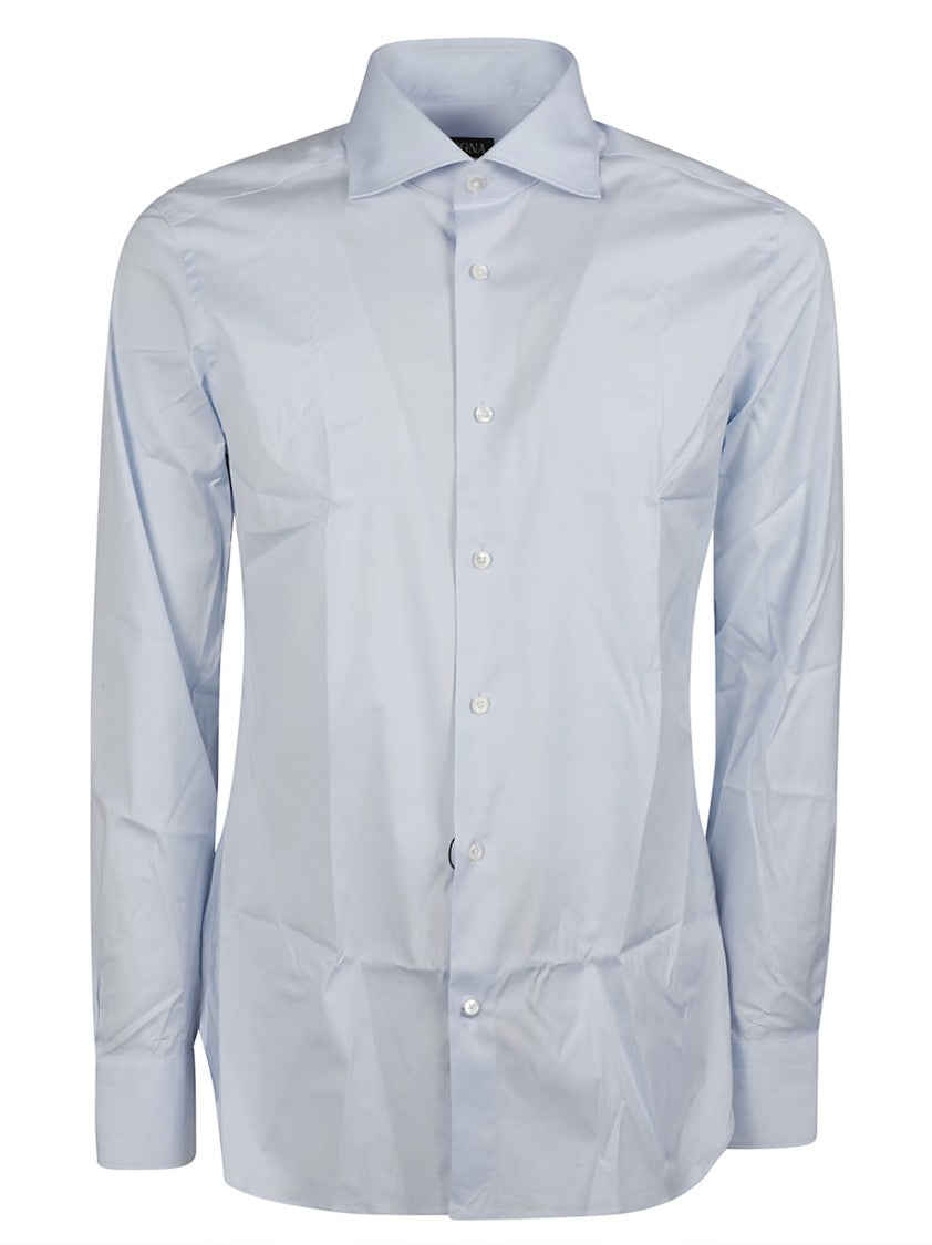 Zegna Long Sleeve Lux Tailoring Cotton Shirt