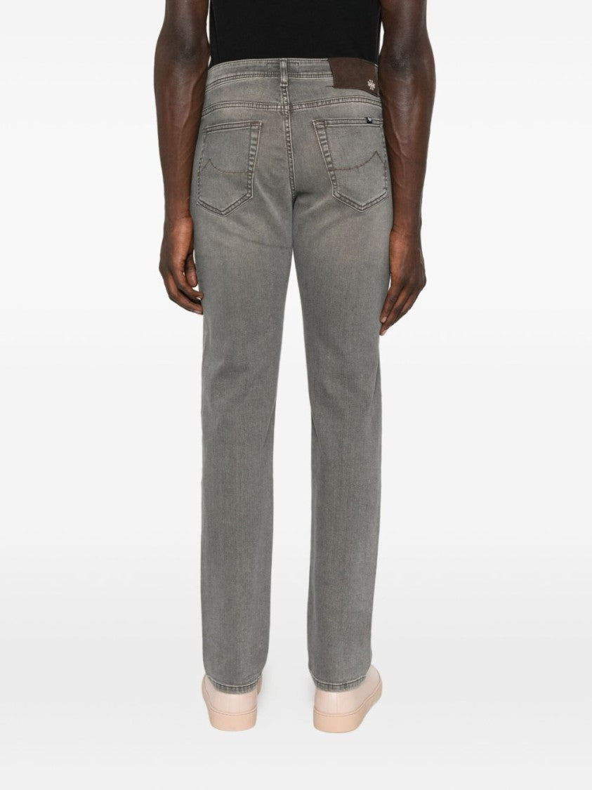 Jacob Cohen Tailored Gray Trousers With Classic Five-Pocket Design