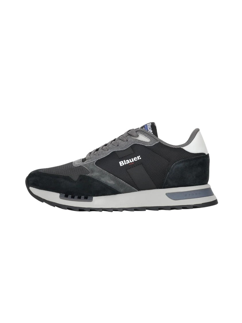 Blauer Black Leather-Blend Ryder Sneakers