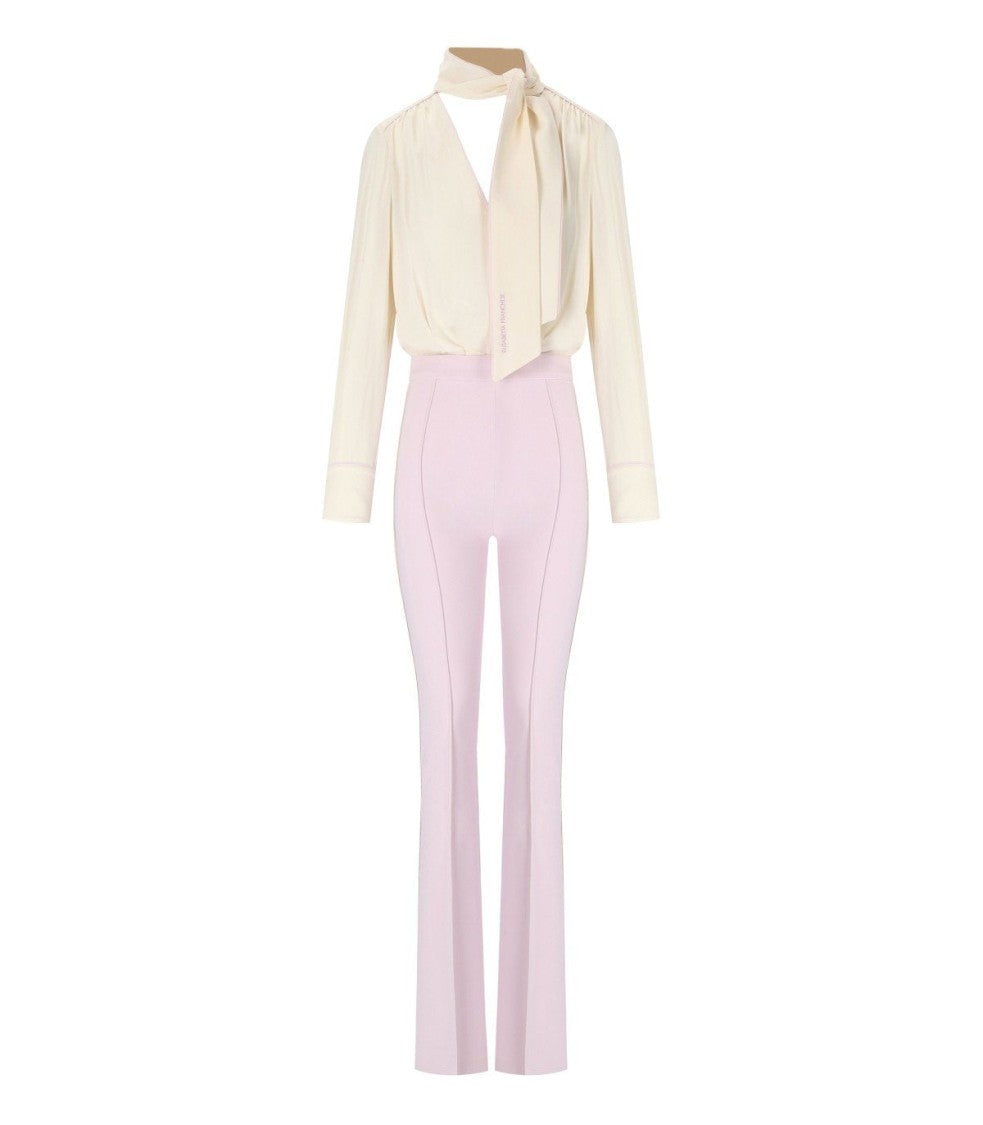Elisabetta Franchi Burro Quarzo Georgette Jumpsuit