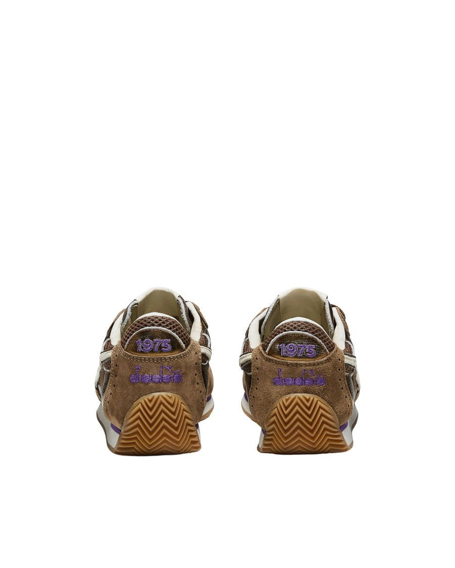 Diadora Stonewash Pigskin Leather Mesh Sneakers