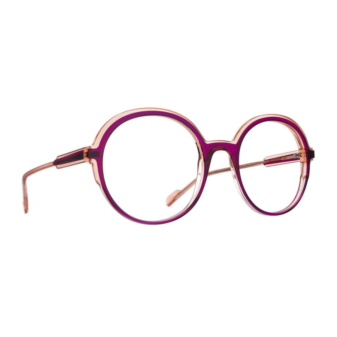 Caroline Abram Pourpre Fantasia Oversized Round Acetate Sunglasses