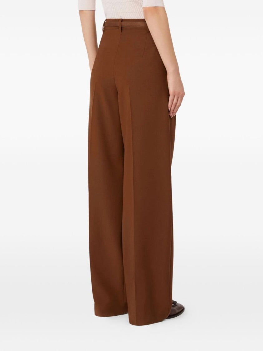 Max Mara Wide-Leg Brown Trousers
