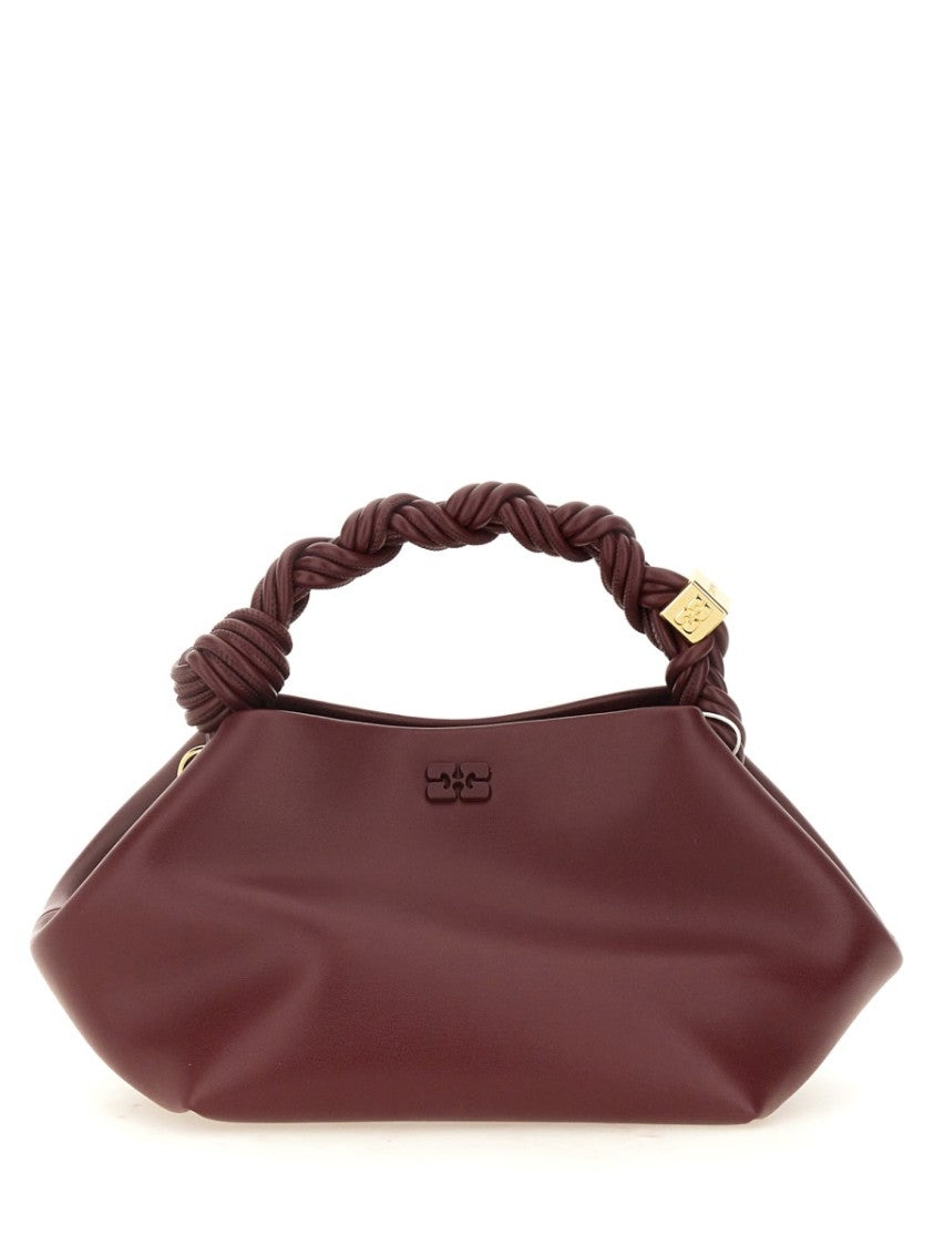 Ganni Small Geometric Shoulder Bag With Twisted Handle