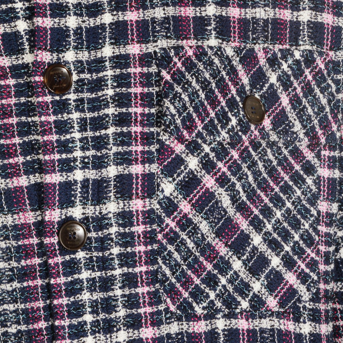 Etro Textured Plaid Jacket With Classic Collar And Chest Pocket