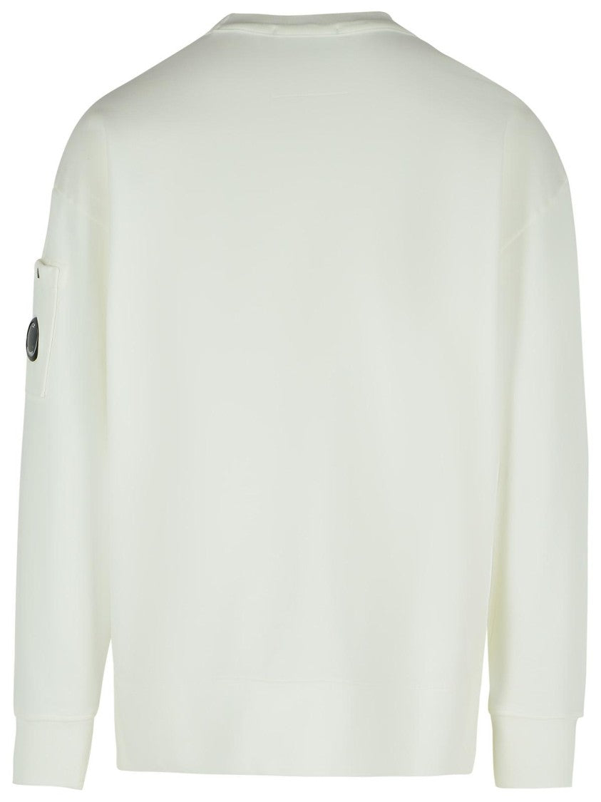C.P. Company Emerized' White Cotton Sweatshirt