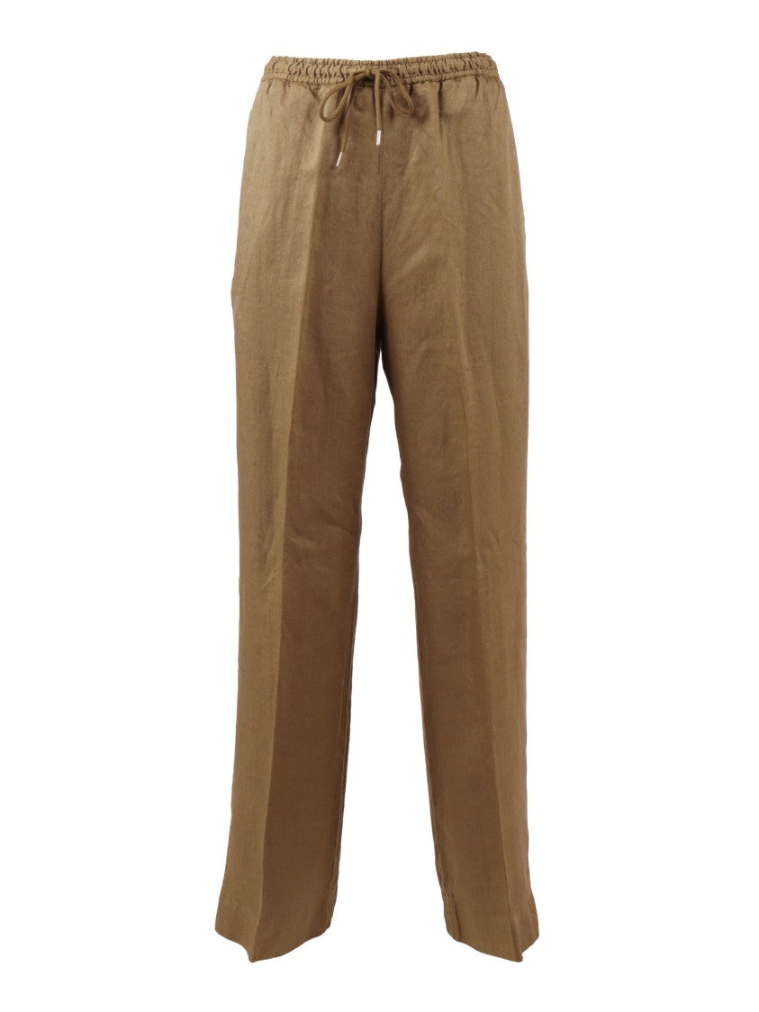 Briglia Relaxed Straight Leg Linen Straight-Leg Pants
