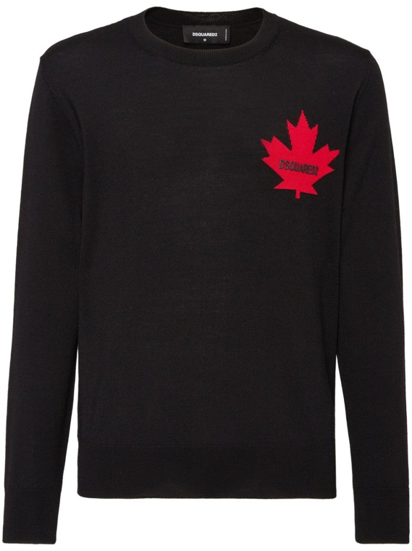 Dsquared2 Intarsia-Print Wool Sweater