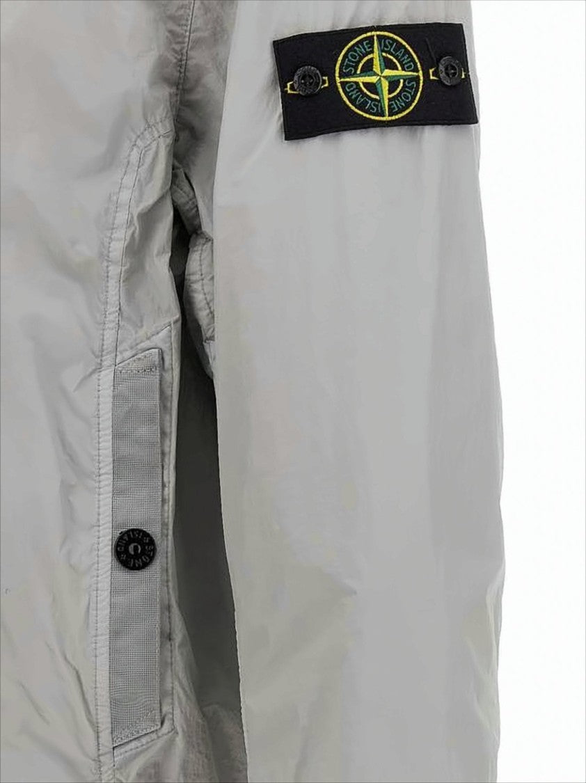 Stone Island High Collar Lightweight Jacket With Minimalist Design