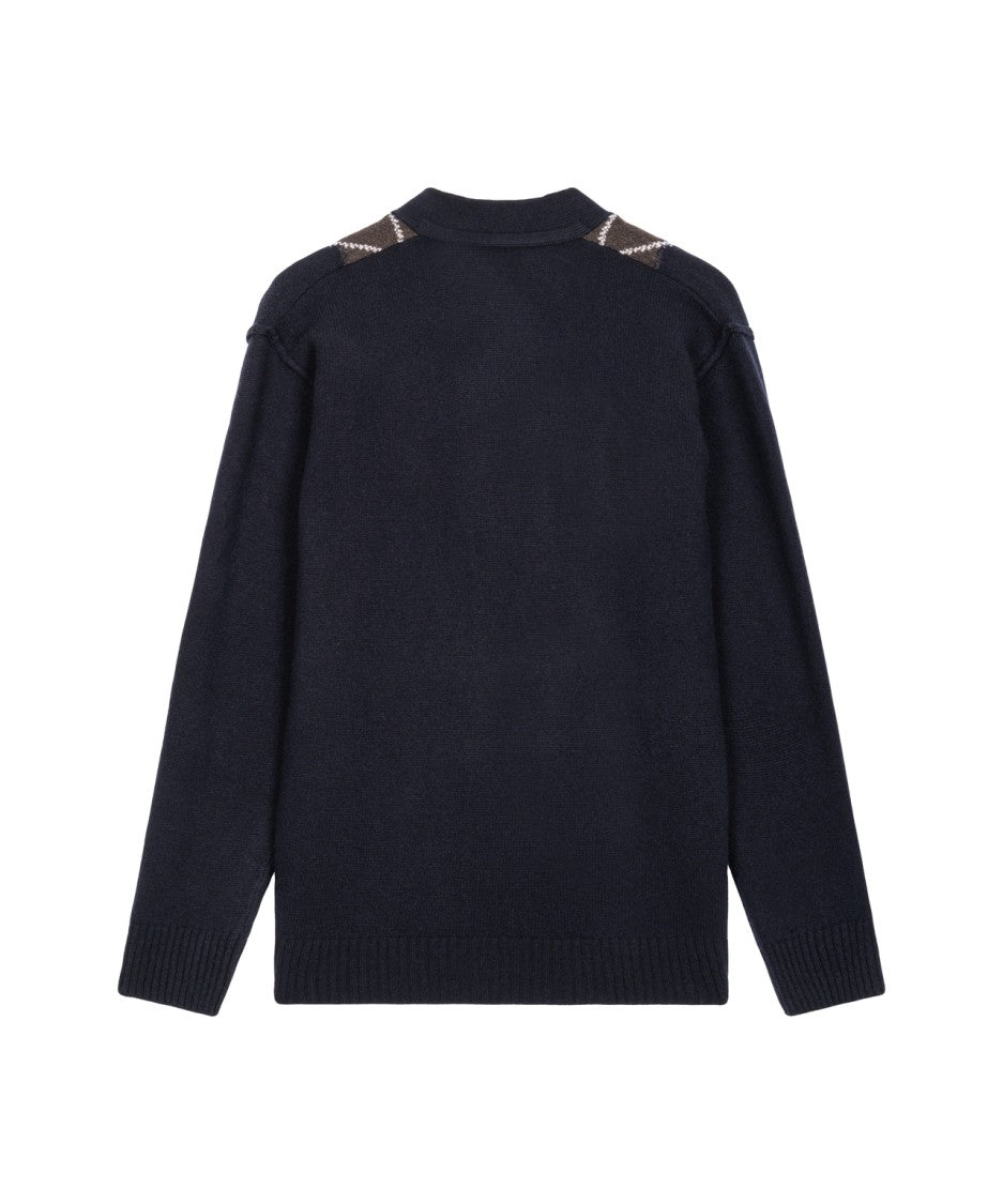 Paolo Pecora Argyle Pattern Cardigan