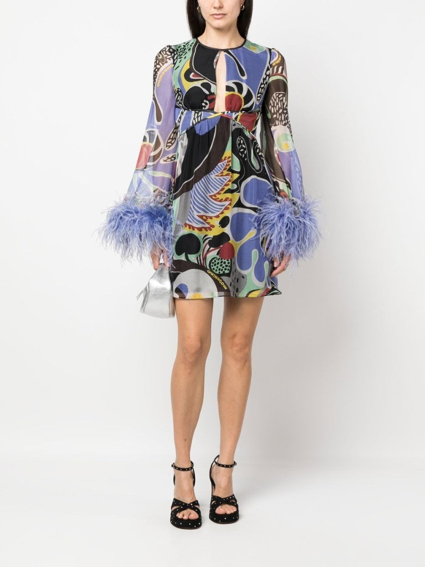 Moschino Psychedelic Print Mini Dress