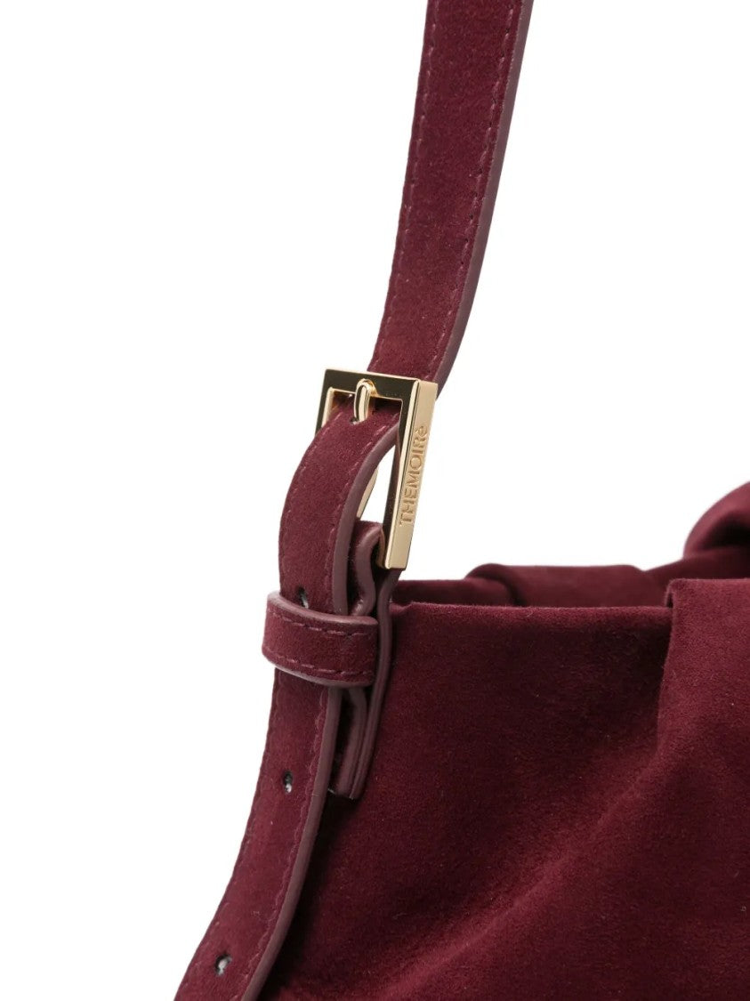 Themoirè Structured Shoulder Bag With Top Handle And Detachable Strap