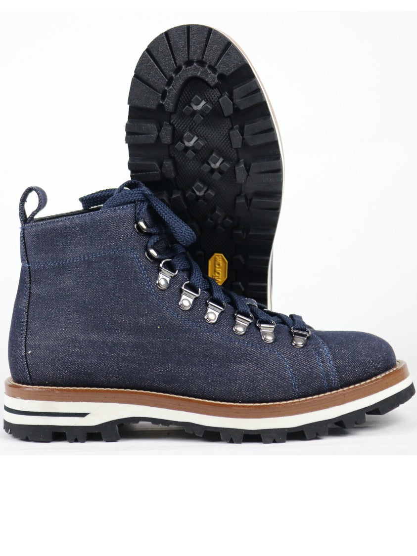 Monpiz Blue Falcade Fabric Ski Snow Boots