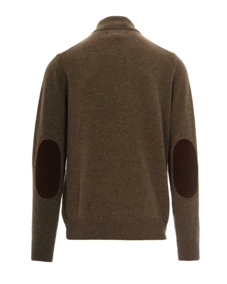 Barbour Brown Essential Patch Sweater