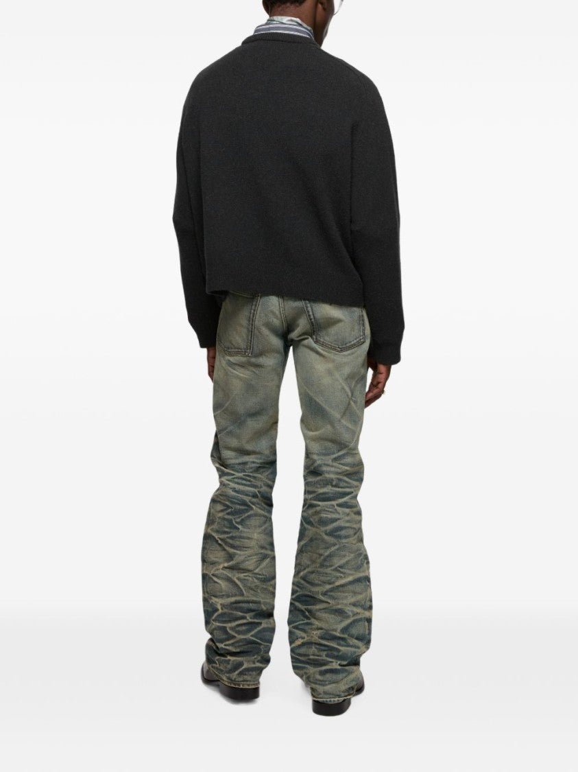 Acne Studios Camel Classic V-Neck Camel Hair Sweater
