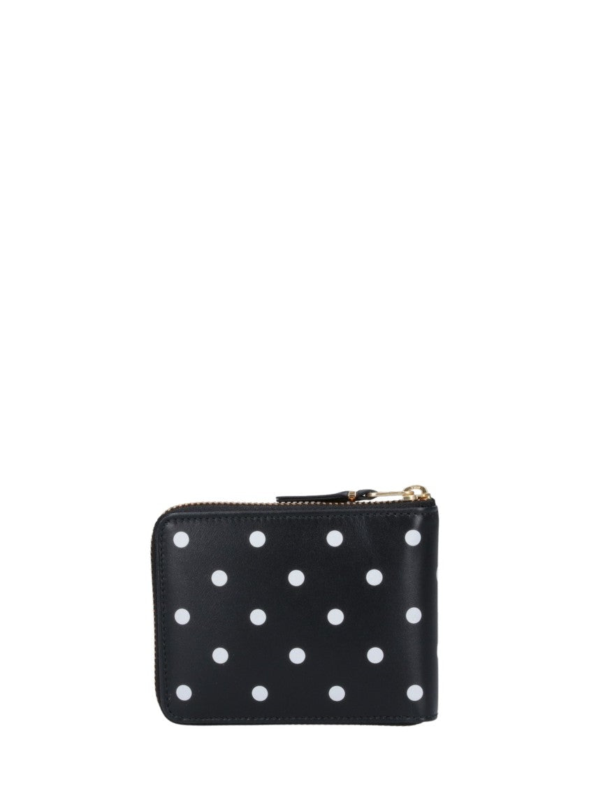 Comme Des Garçons Polka Dot Printed Leather Wallet
