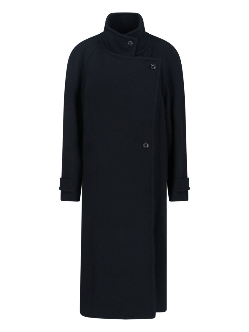 Low Classic Wool Twill Coat – Black