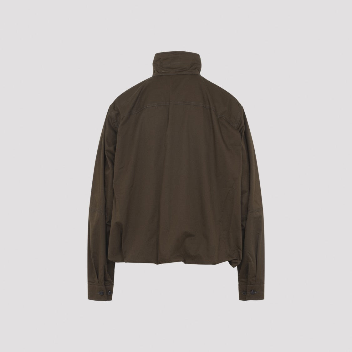 Lemaire Bronze Brown Cotton Soft Pleated Blouson