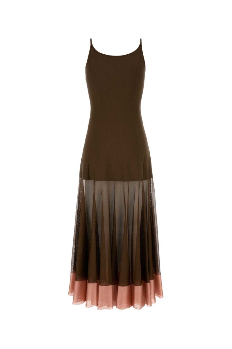 Fendi Chocolate Viscose Blend Dress