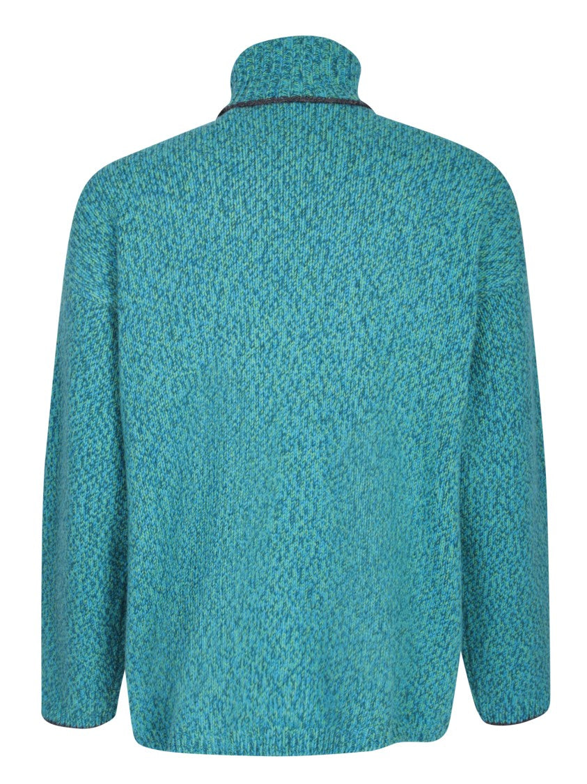 Dolce & Gabbana Green High Neck Pullover Sweater