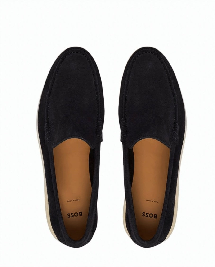 Boss Sienne Suede Slip On Loafers