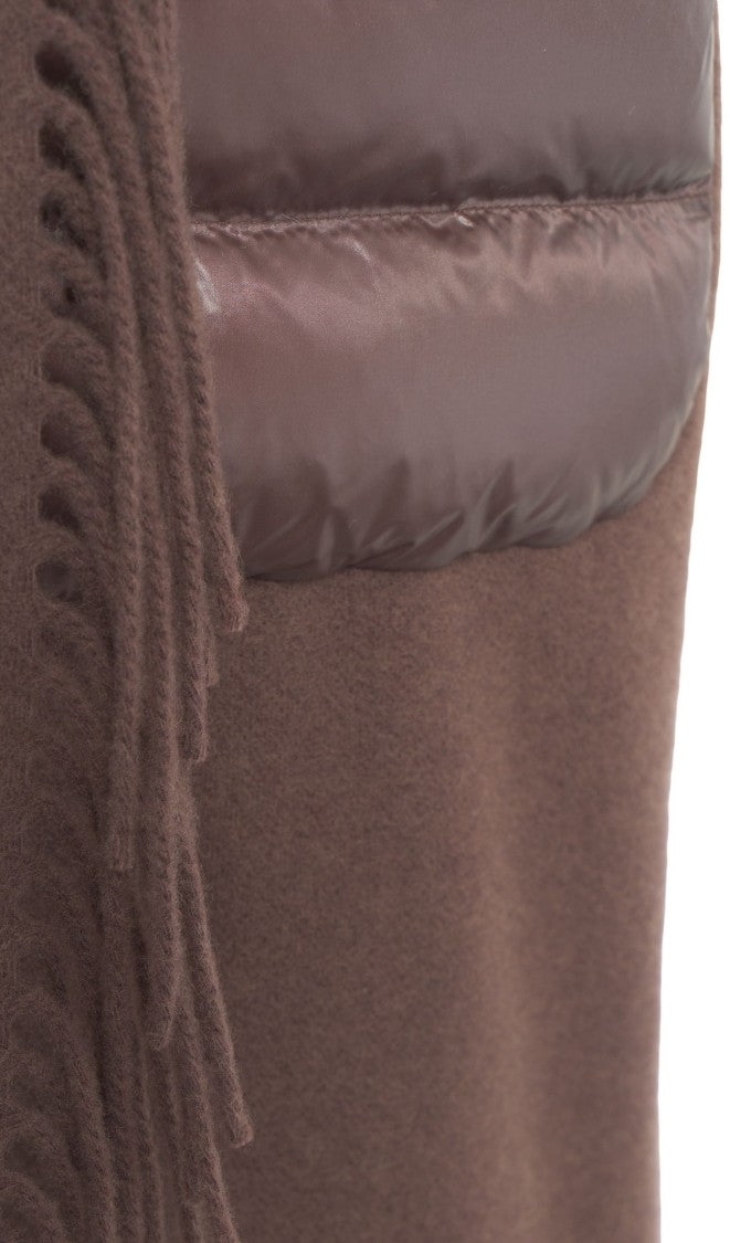 Herno Fringe Detail Wool-Cashmere Blend Gilet With Nylon Inserts