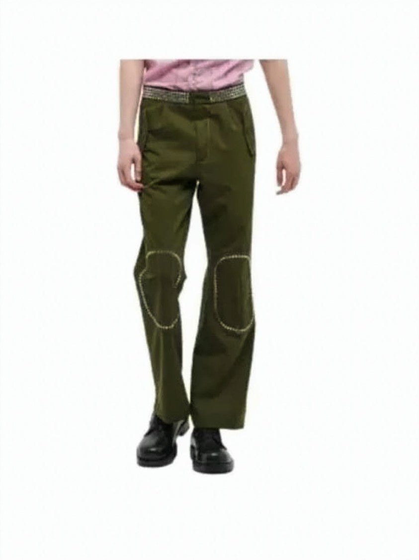 Wales Bonner Relaxed Fit Straight Pants With Patch Detailing