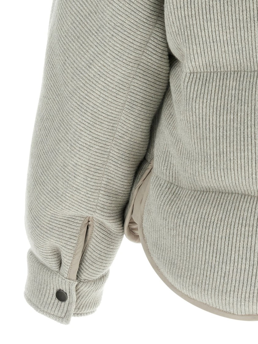 Brunello Cucinelli Lame Wool Down Jacket