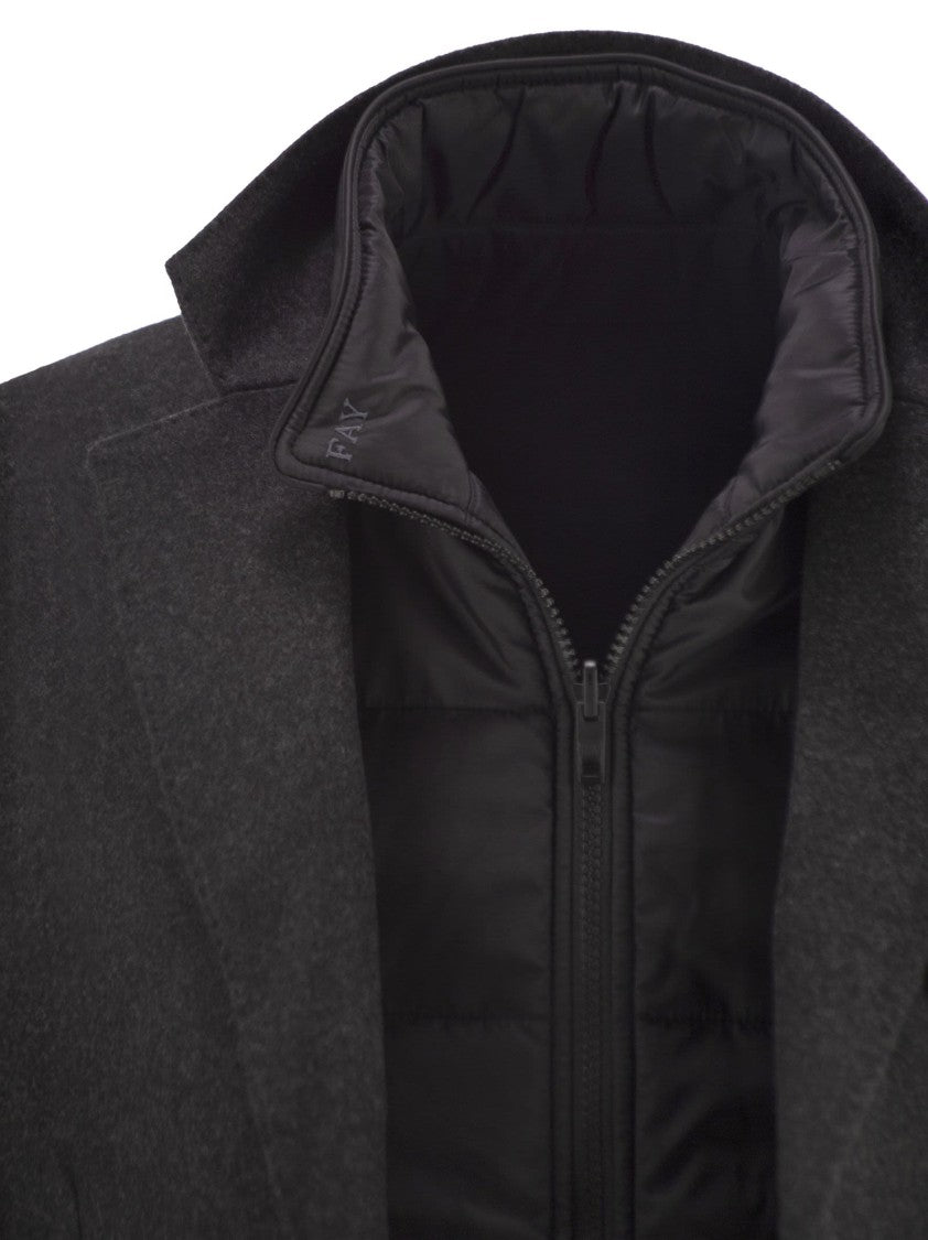 Fay Double Coat In Wool And Cashmere Cloth