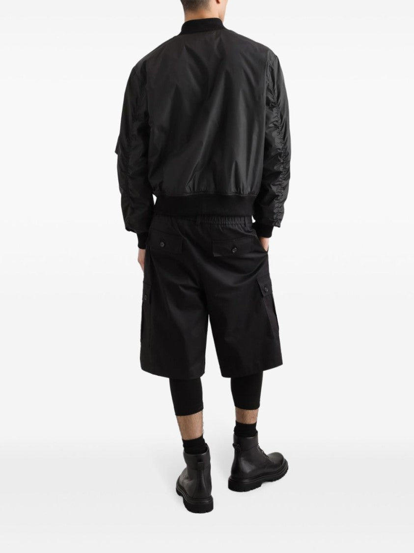 Dolce & Gabbana Cargo-Style Black Shorts With Concealed Fly