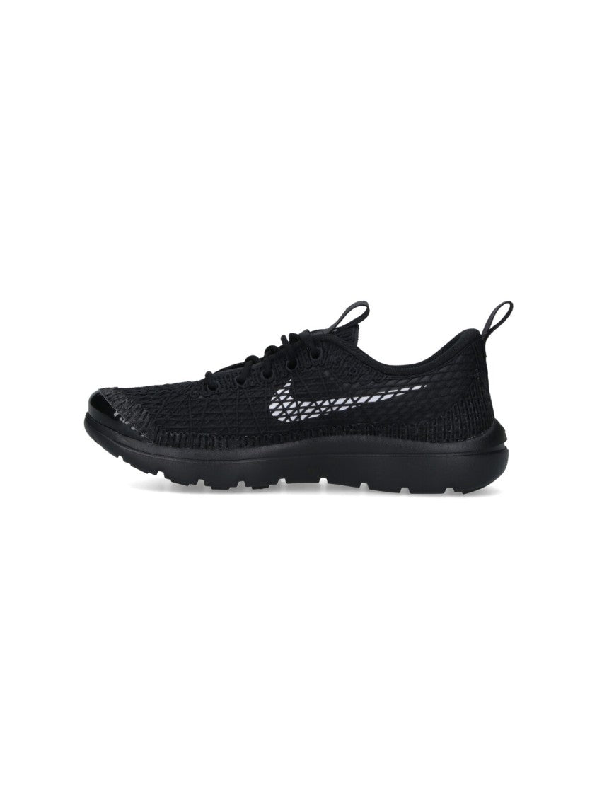Comme Des Garçons Textured Black Sneakers With Low-Profile Design